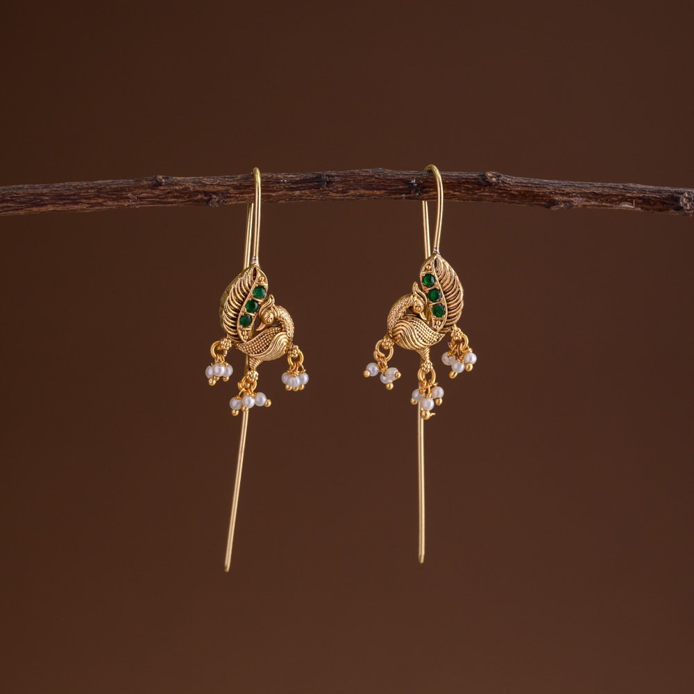 Needle pin statement earrings