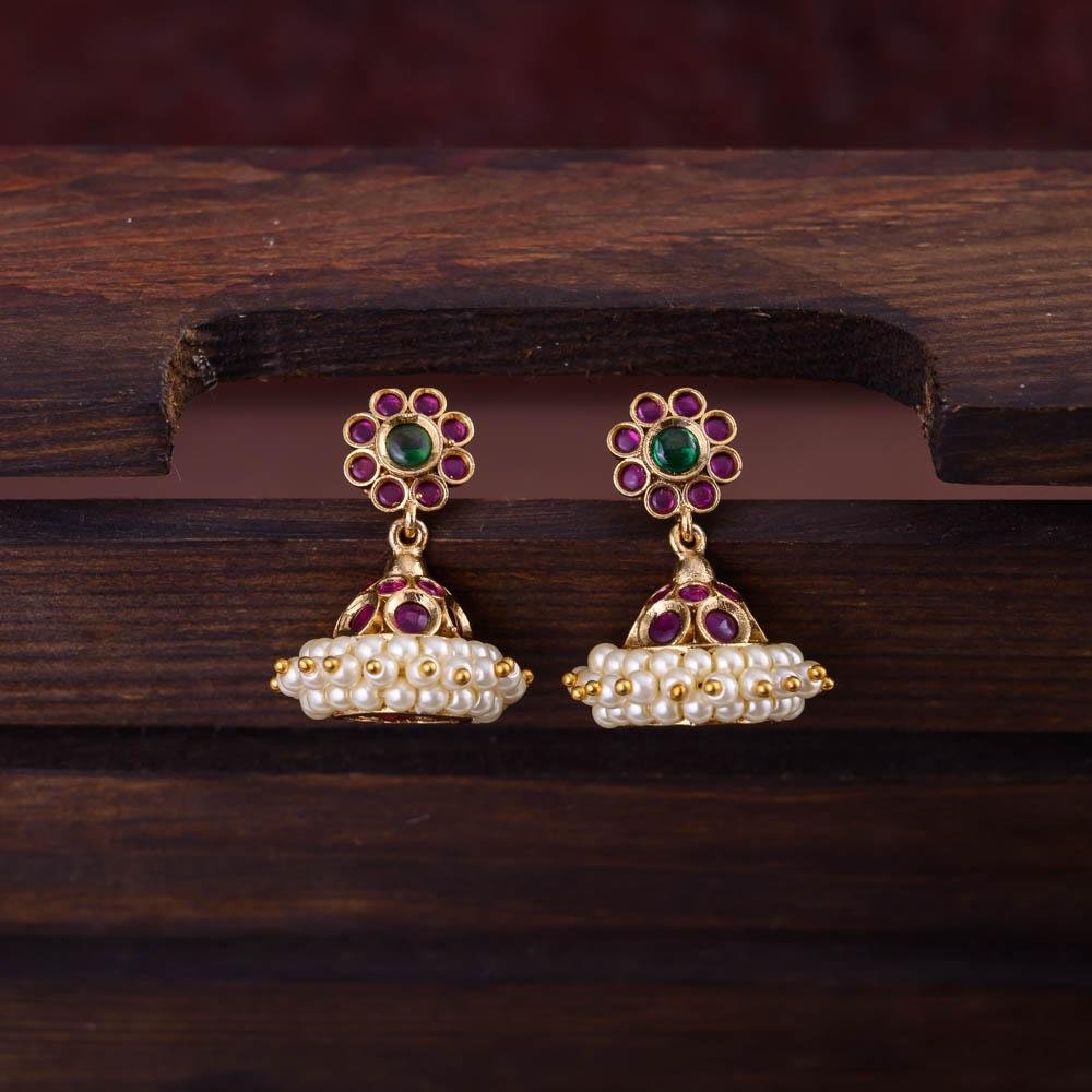 traditional kempu jhumkas - trish -Minmini