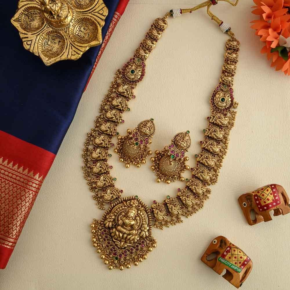 shubham temple designer haaram- exclusive -Thangam