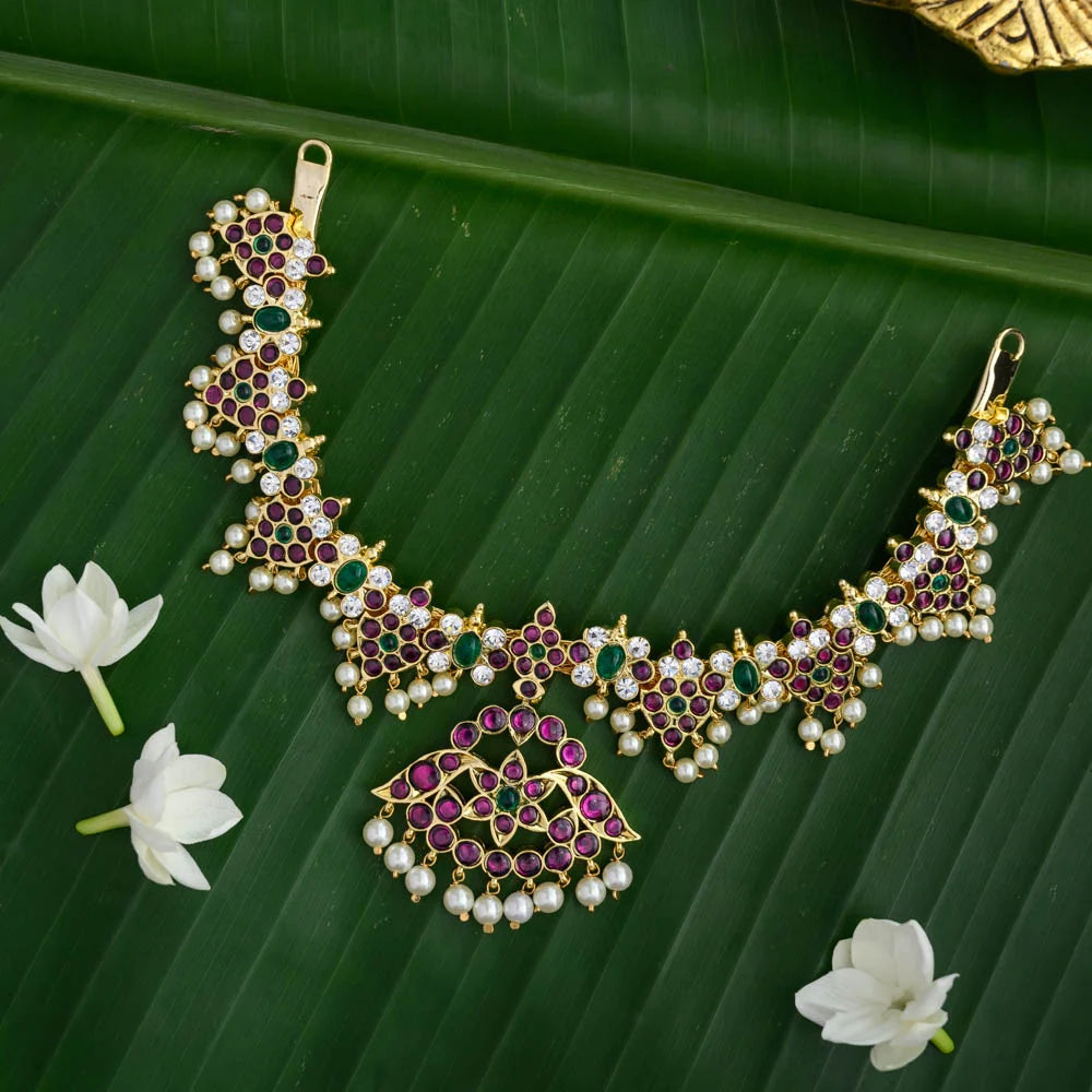 Anicham real kempu neckpiece -Anush