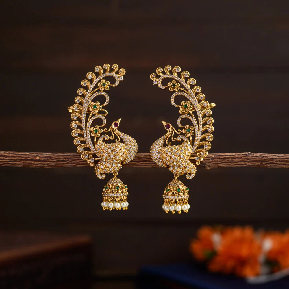 Peacock earcuff - janvi