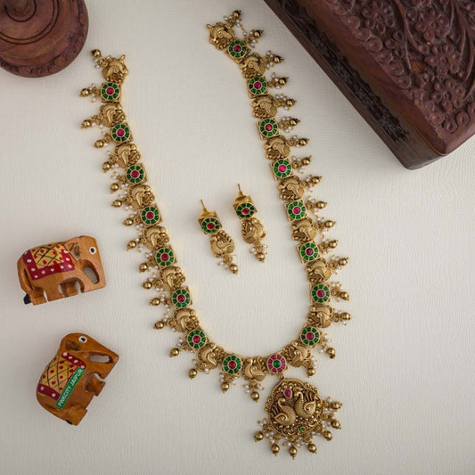 Lakshmi jadau long haaram