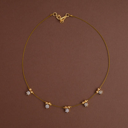 Invisible neckpiecen - ( 5 nakshtra ) - Elegant on a budget- Gla