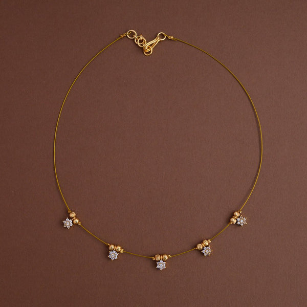 Invisible neckpiecen - ( 5 nakshtra ) - Elegant on a budget- Gla