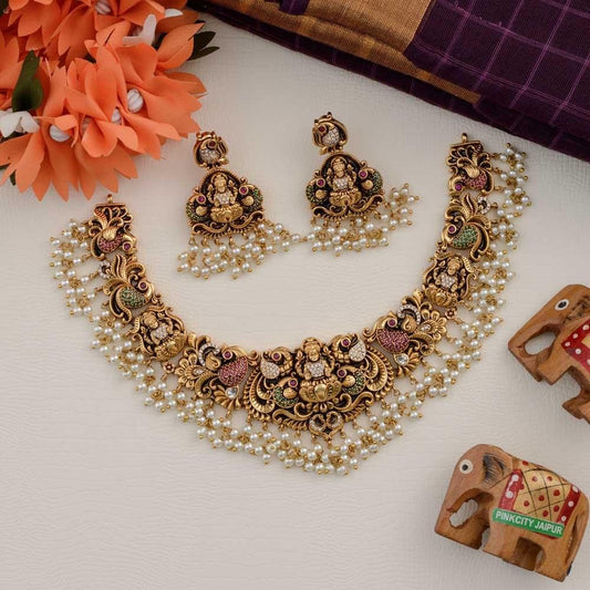 kanimozhi neckpiece set  – Guttapusalu   - Onam