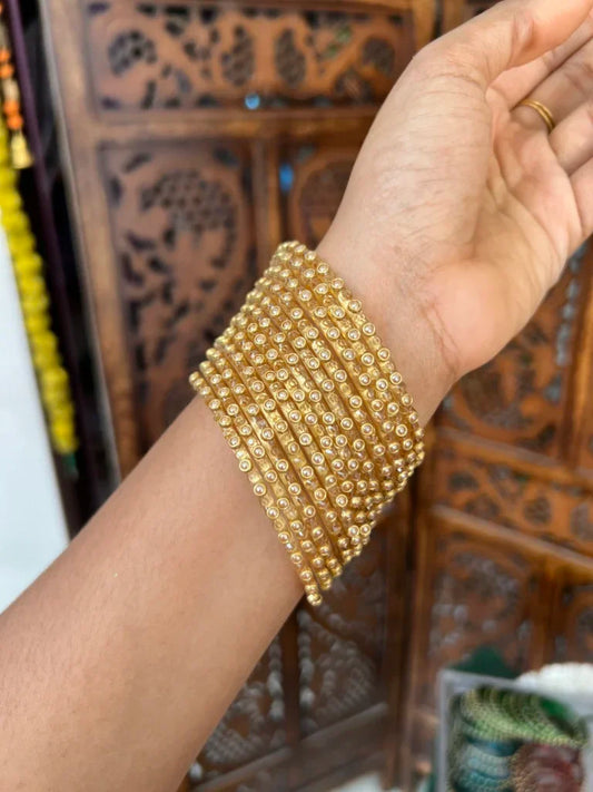 Rain drop bangle – [Golden ] – Nila