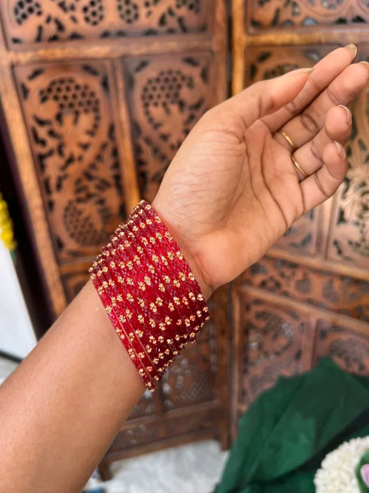 Rain drop bangle - Red - nayanthara
