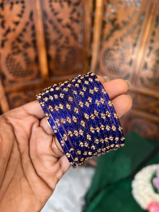 Rain drop bangle - Blue
