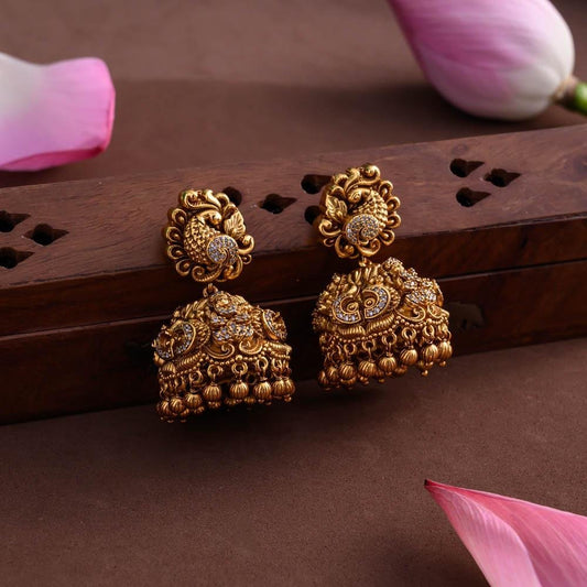 real gold inspired nagas jhumkas - yazhi