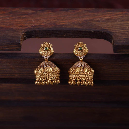 real gold inspired elephant jhumka -  Babyy -Minmini