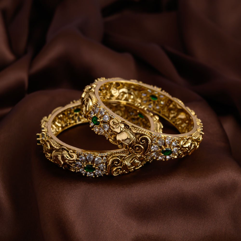 Elephant floral bridal bangles