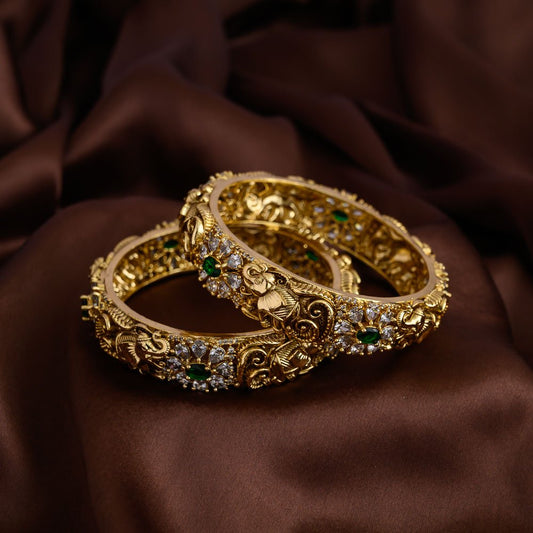Elephant floral bridal bangles