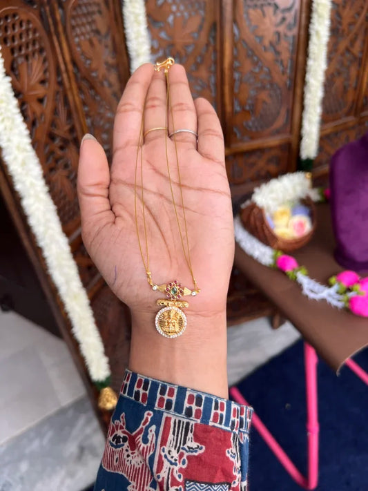 Invisible neckpiece - [ Lakshmi charm ]
