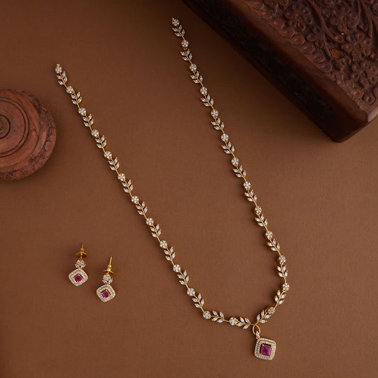 Rosemary indo-western party wear haaram ruby -Jo