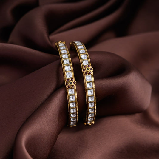 Kundan block bangle