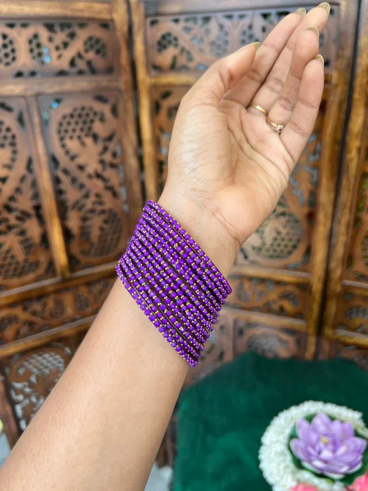 Rain drop bangle - Kayal - Violet