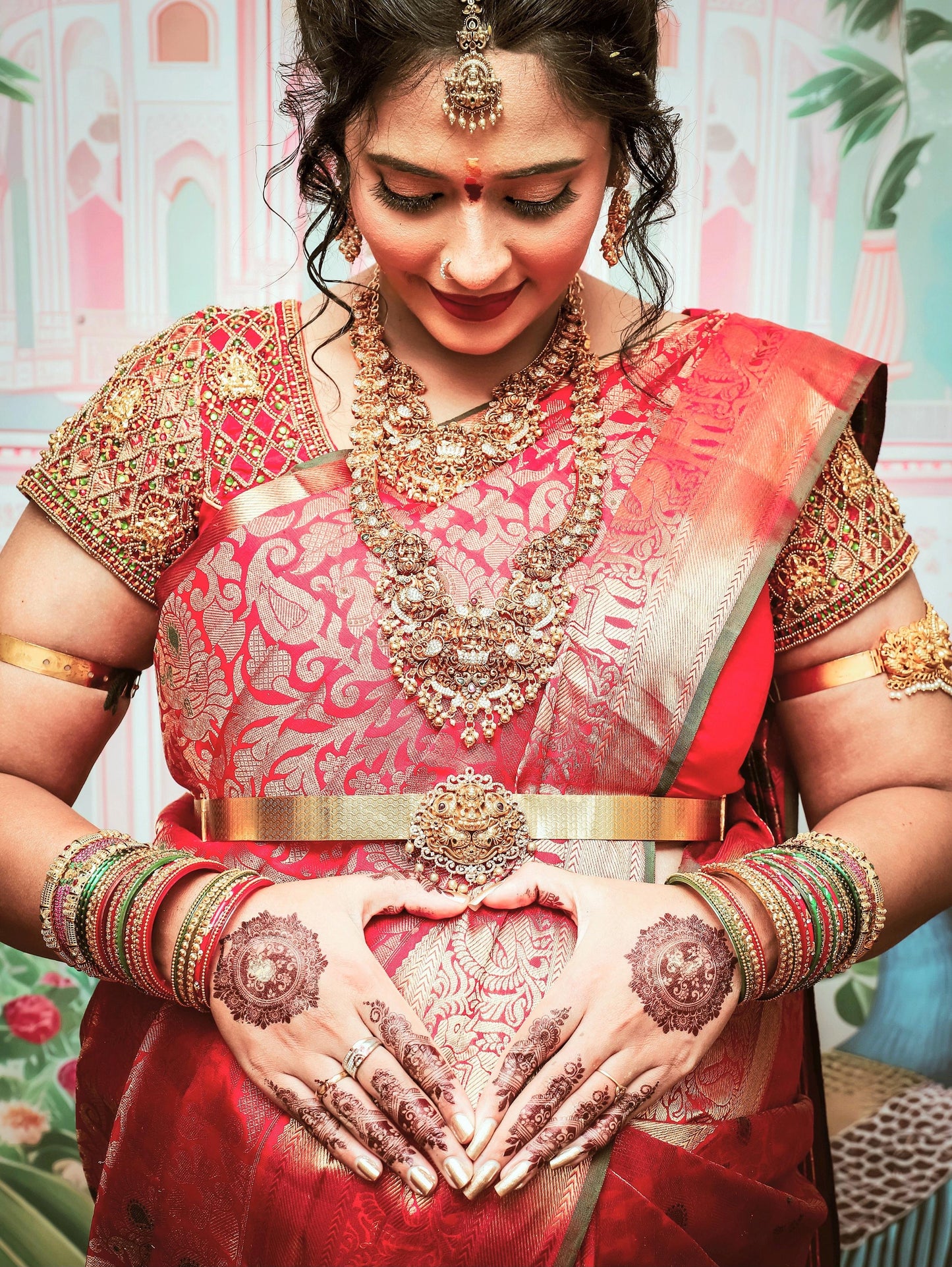 Nadhiya bold bridal neckpiece - KOVIL -hasli