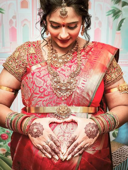 Nadhiya bold bridal neckpiece - KOVIL -hasli