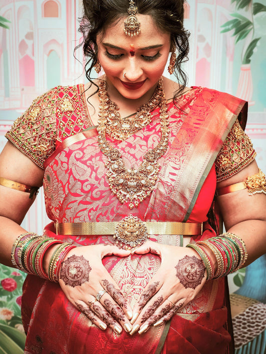 Nadhiya bold bridal neckpiece - KOVIL -hasli