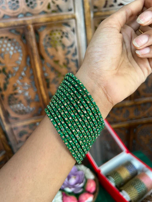 Rain drop bangle – [ Green ]