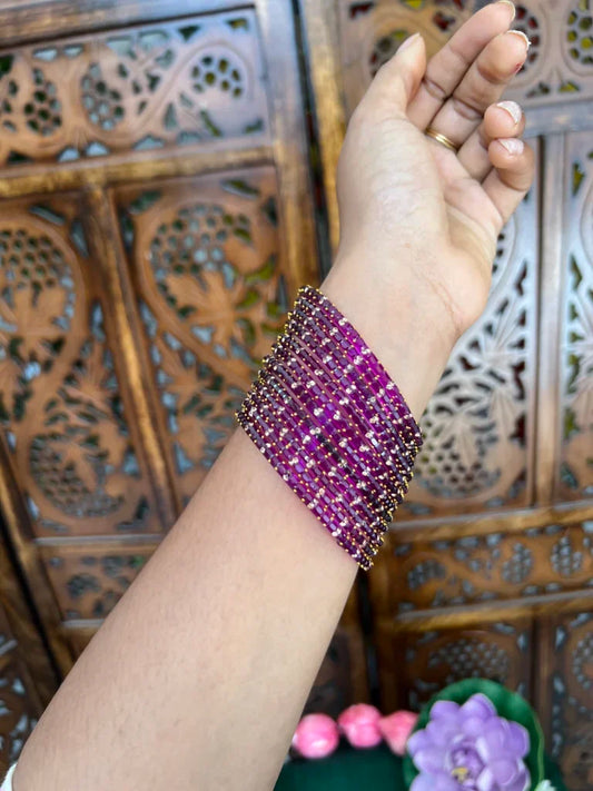 Rain drop bangle - [Violet ] - Yazhini