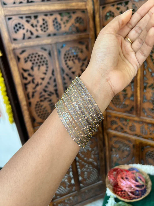 Rain drop bangle - [Gray ] - Yazhini