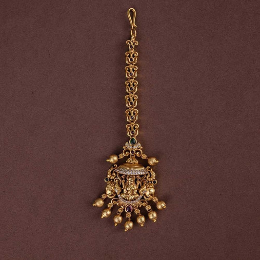 real gold inspired temple designer tikka