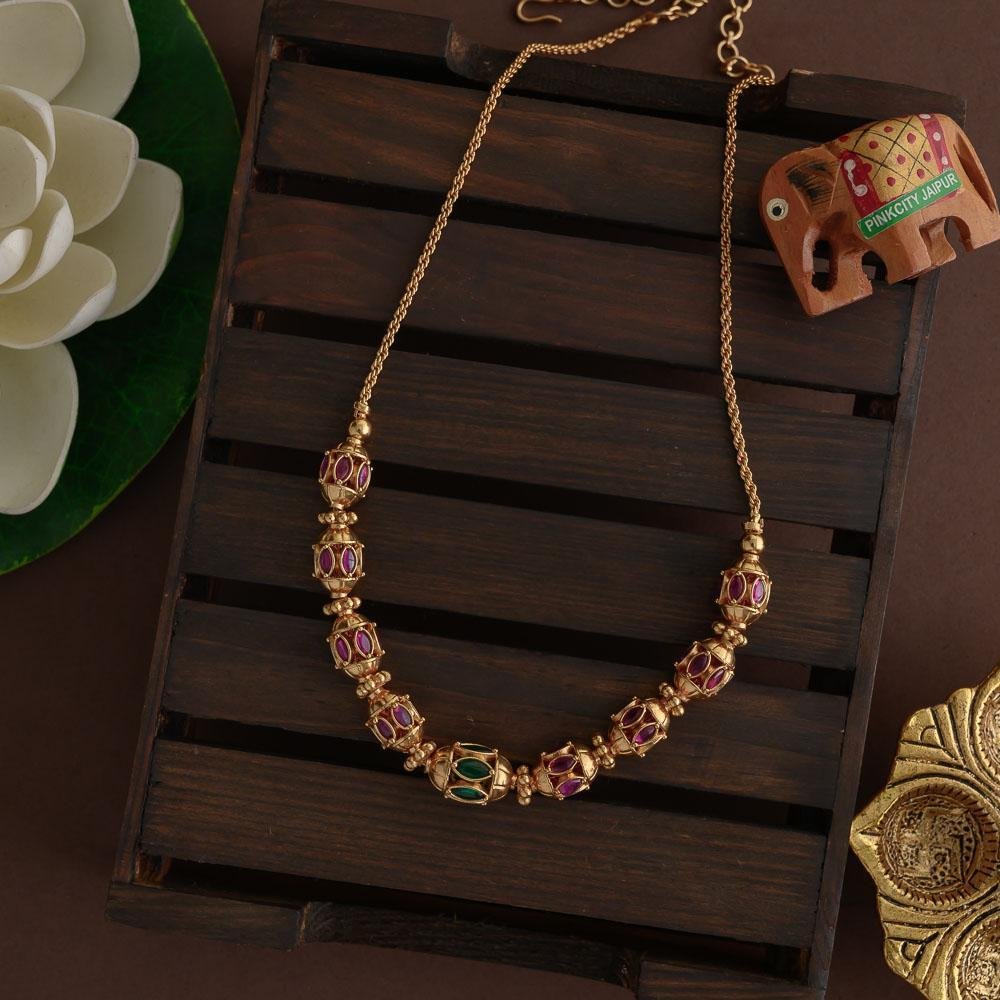 Real gold inspired antique ball chain - Balll