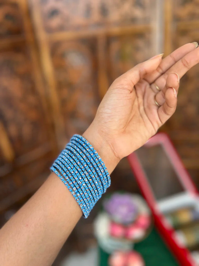 Rain drop bangle - [sky blue]