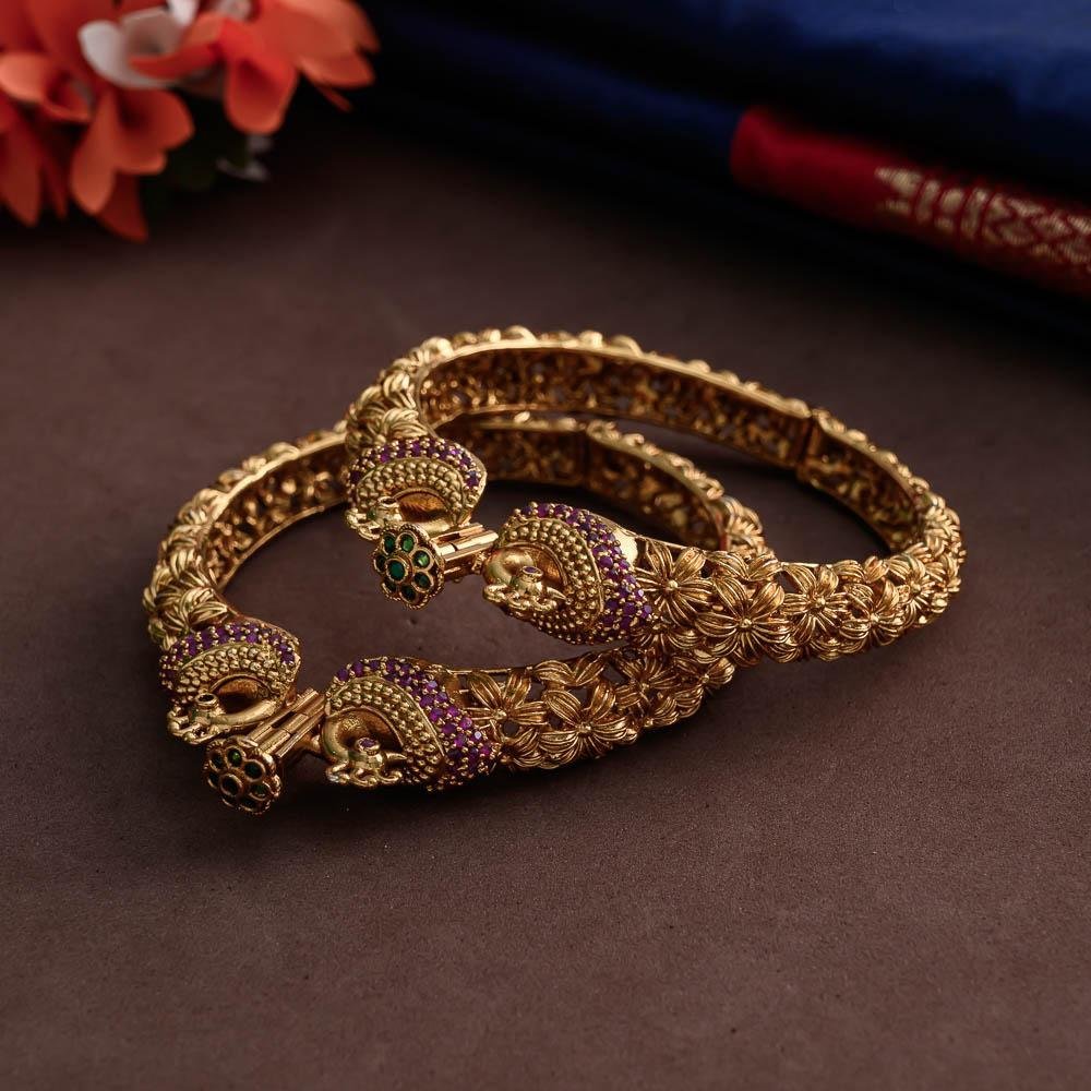 Peacock kadaa bangles - Rukhu