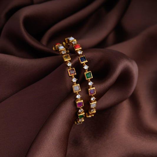 Navarathana block bangles