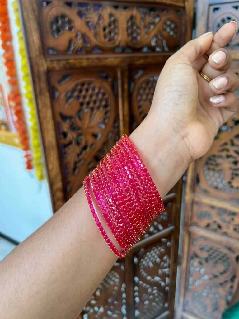 Rain drop bangle - [ pink ] - Vithiya- Squire