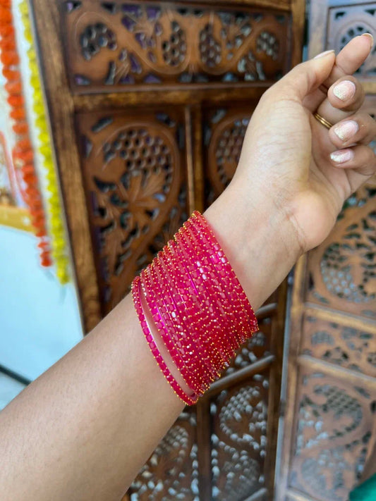 Rain drop bangle - [ pink ] - Vithiya- Squire
