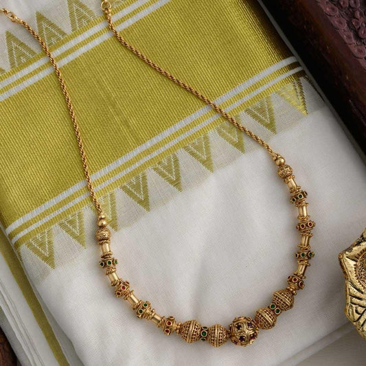 Antique real gold inspired ball chain - Balll