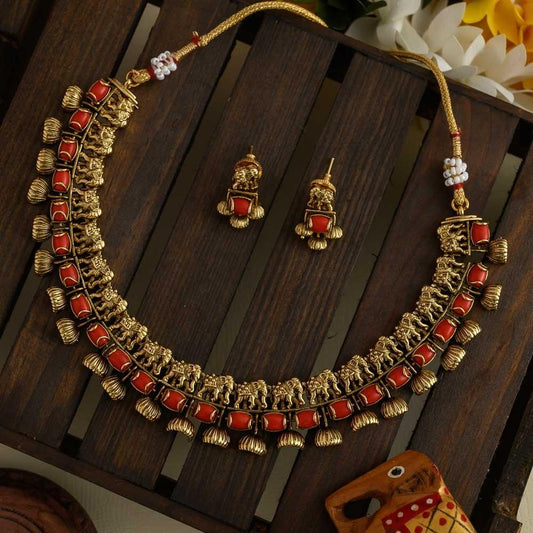 angaraka elephant neckpiece set- Rash