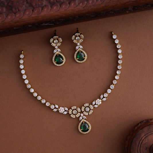 Thendral neckpiece set - green