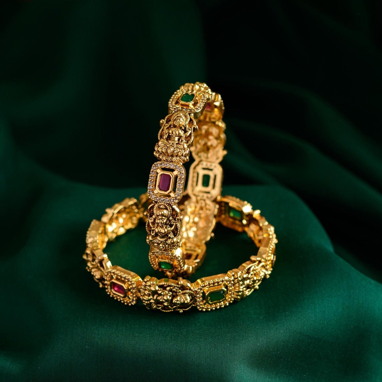 antique lakshmi bangles  -  Statement look