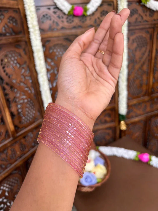 Rain drop bangle - Vithiya - Light onion pink