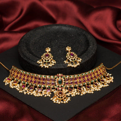 Chic Guttapusalu Choker Set – Trisha - janvi - Nayanthara