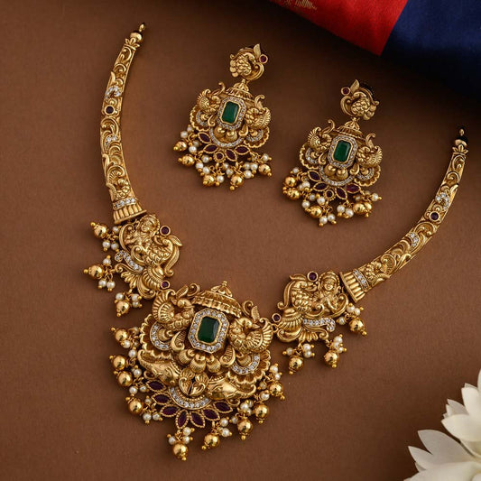 Yasodhai temple designer neckpiece set- Kamatchi