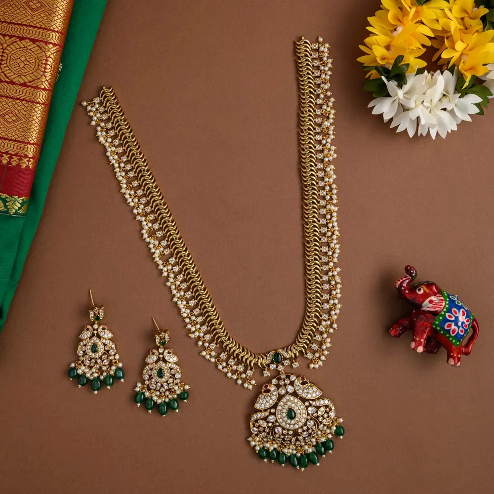Kuyil real gold inspired haaram set