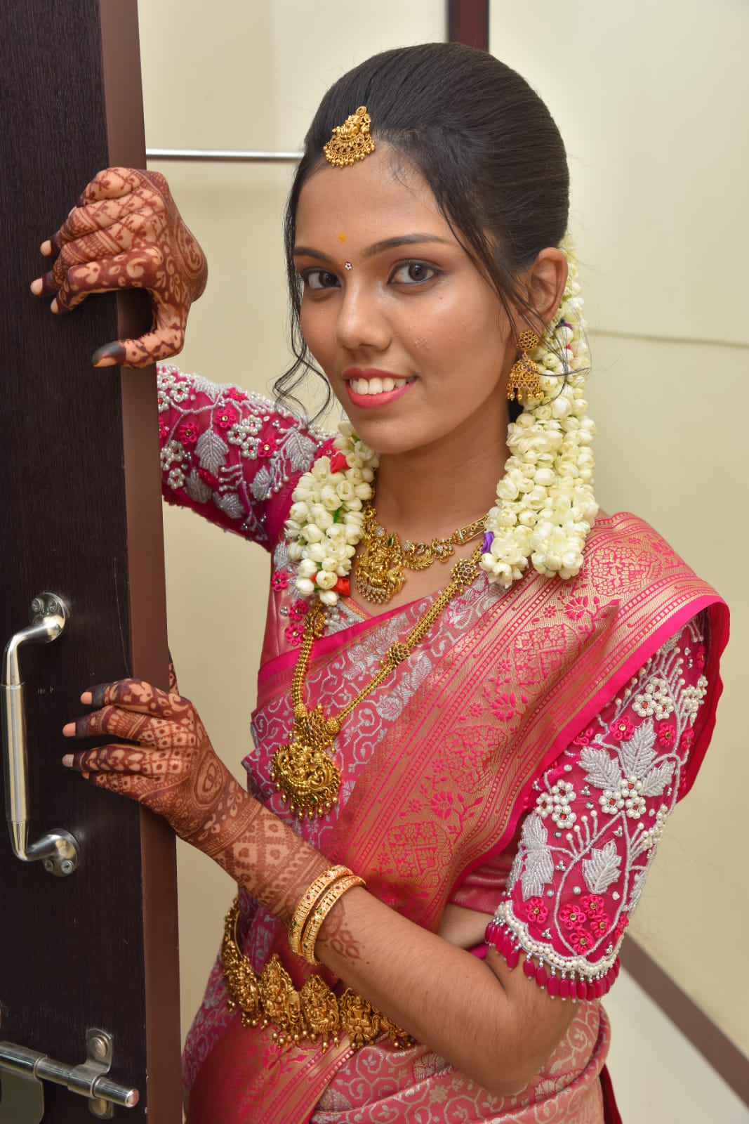Vaamika - Temple gold designed haaram set
