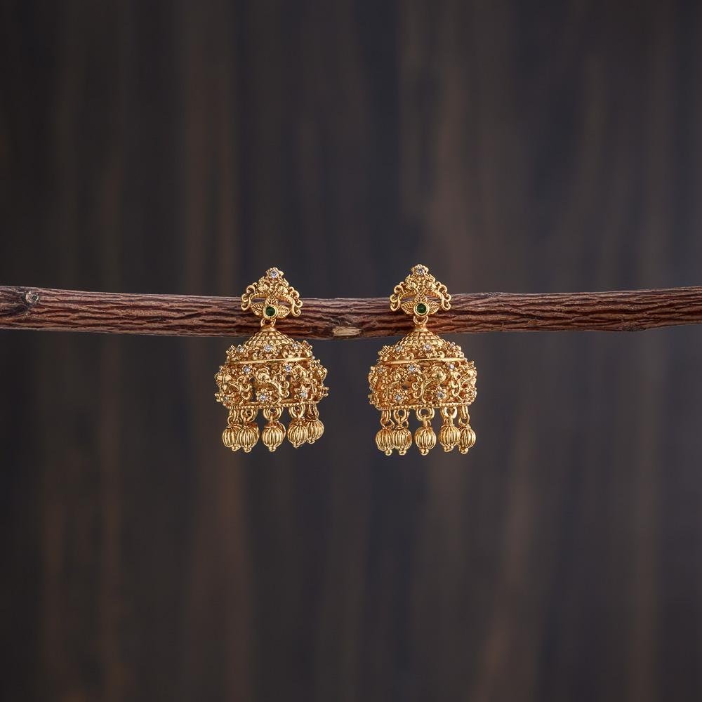 Real gold inspired jhumkas  -  Babyy