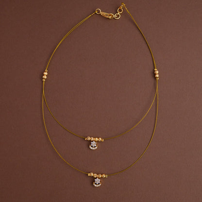 Dual layered invisible neckpiece [ sun moon ] - Elegant on a budget- Gla