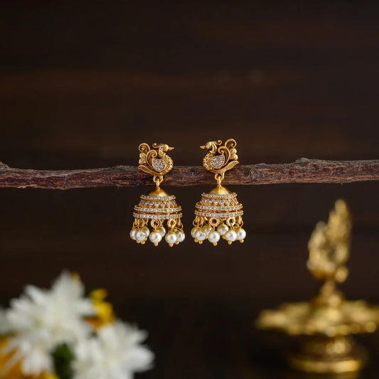 Peacock jhumkas
