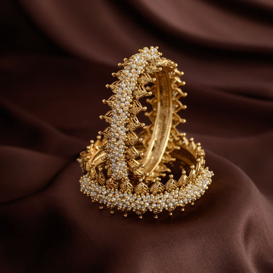 Cluster pearl bangles - thara - janvi