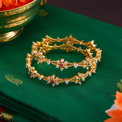 Real gold replica bangles  - Statement  look - Ponn - Thara