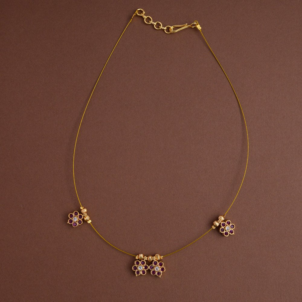 Invisible neckpiece - ( 4 floral )- Gla