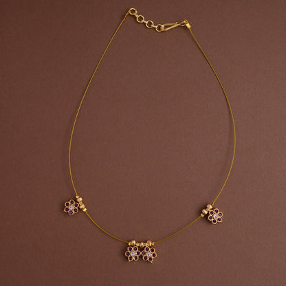 Invisible neckpiece - ( 4 floral )- Gla
