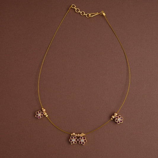 Invisible neckpiece - ( 4 floral )- Gla